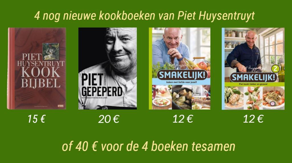 4 nieuwe kookboeken van Piet Huysentruyt, Ophalen of Verzenden, Nieuw