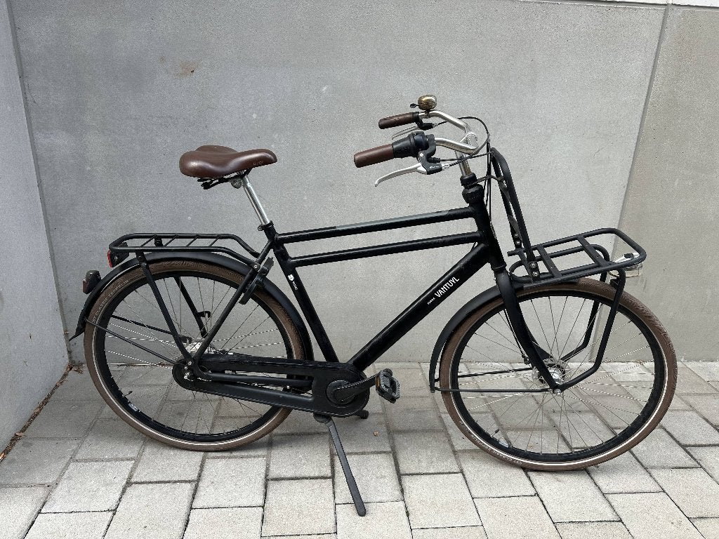 Van Tuyl heren transportfiets – mat zwart, Fietsen en Brommers, Fietsen | Heren | Herenfietsen, Ophalen, Zo goed als nieuw, Overige merken