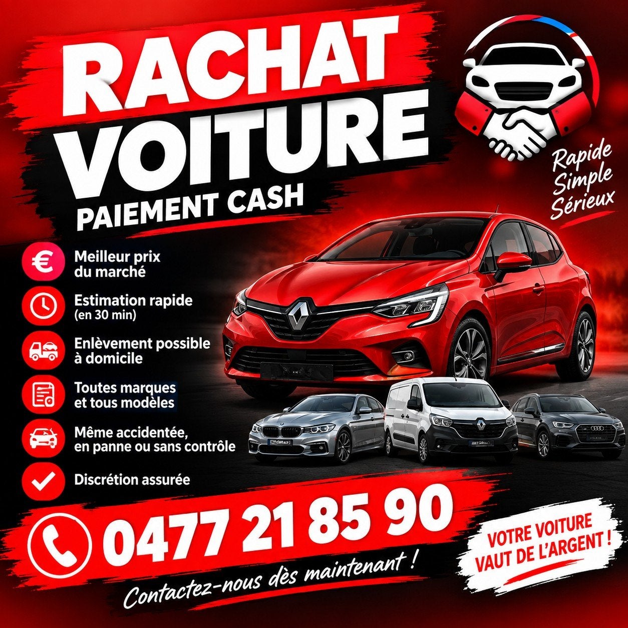 ❗❗ RACHAT VOITURE EN PANNE ACCIDENTÉ IMPORT EXPORT ❗❗, Autos : Divers, Enlèvement ou Envoi