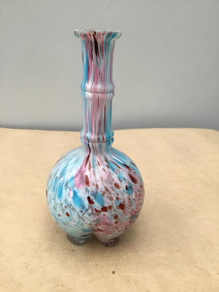 Art Nouveau Clichy vaas in glas, Ophalen of Verzenden