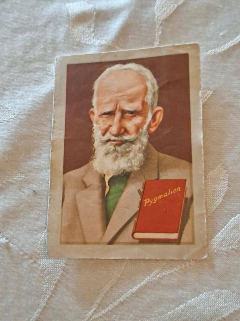 Prentje/Chromo : George Bernard Shaw/Chocolade Jacques, Gebruikt, Ophalen of Verzenden, 1940 tot 1960, Prent