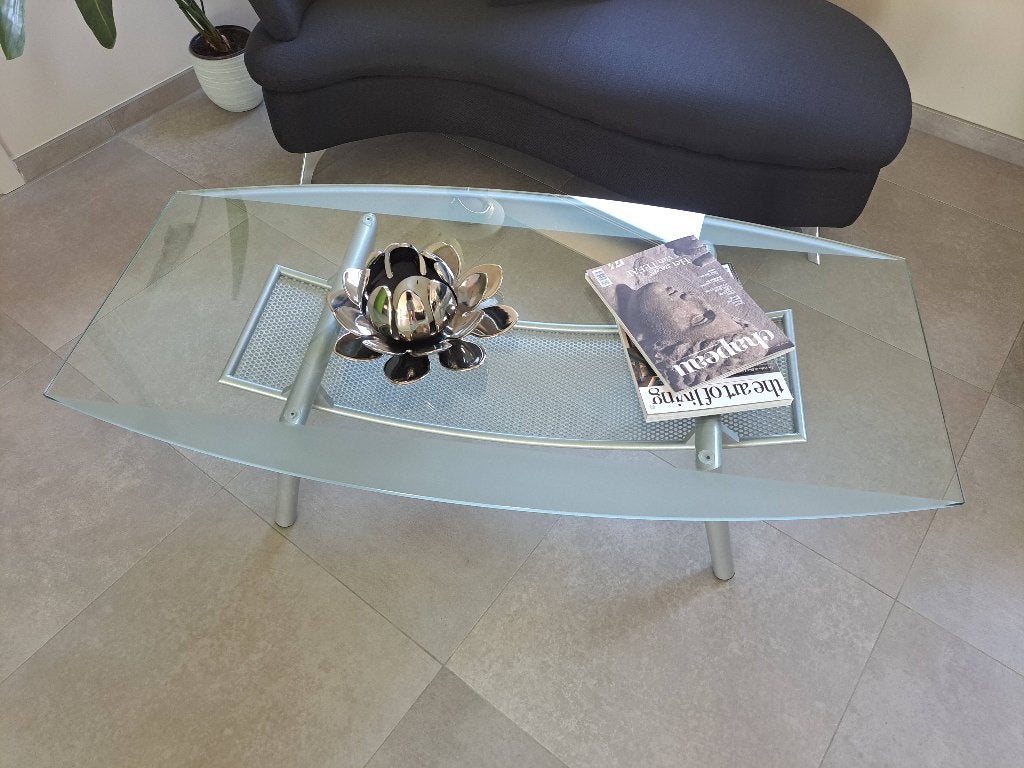 Salontafel, Huis en Inrichting, Ophalen, Zo goed als nieuw, Glas
