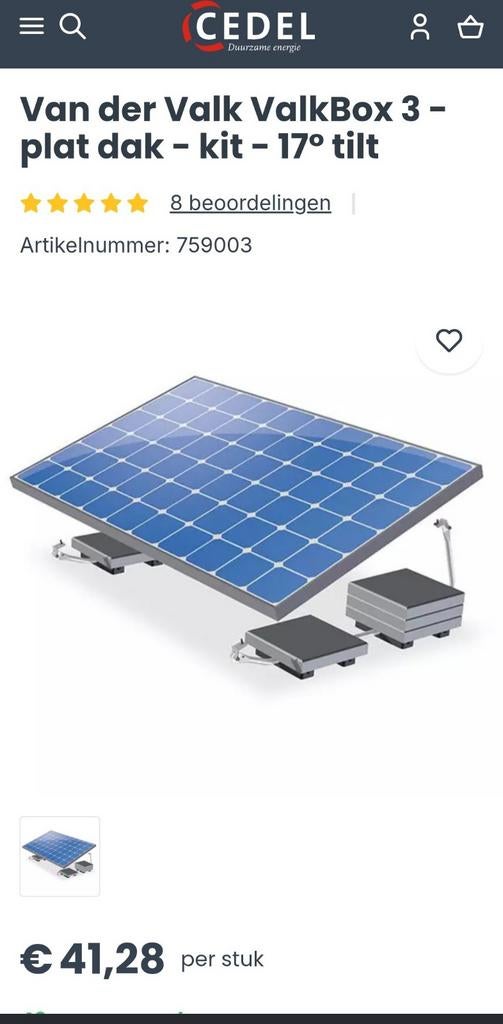Kit de panneaux solaires pour toit plat ValkBox3 17, Bricolage & Construction, Enlèvement