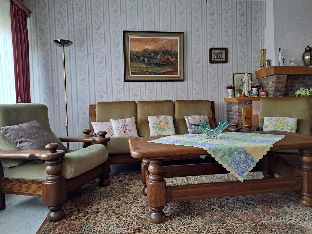 Eiken salon en salon tafel eik, Huis en Inrichting, Ophalen