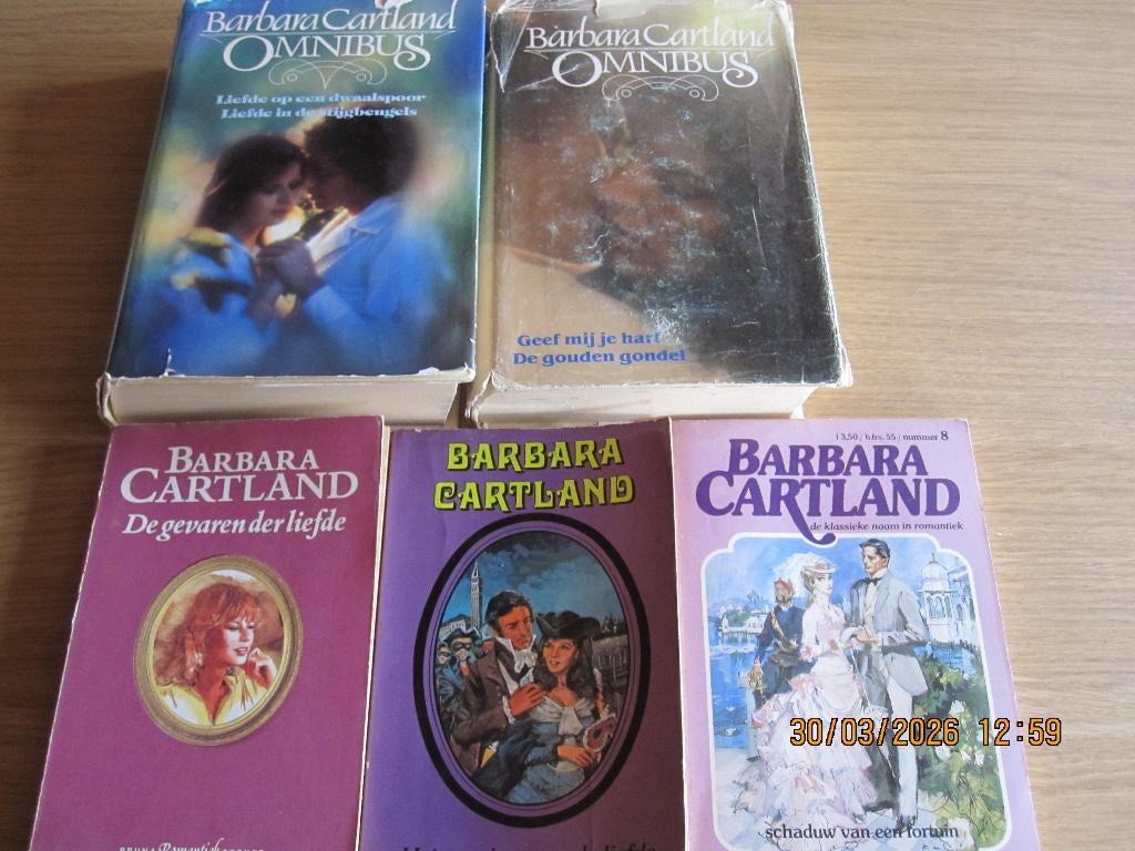 Barbara Cartland boeken (5 stuks), Livres, Enlèvement ou Envoi