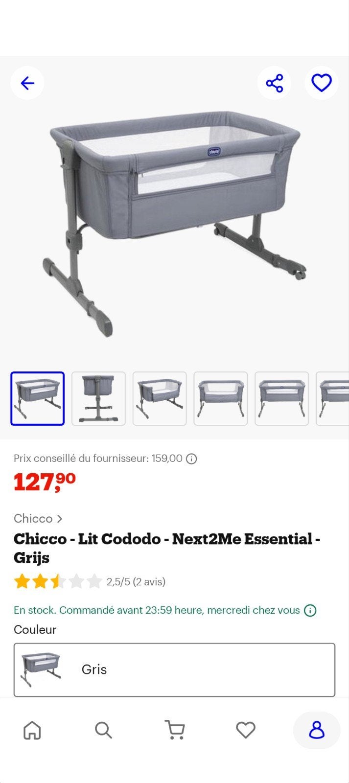 Chicco Next2Me Cododo with Aerosleep, Enlèvement, Comme neuf