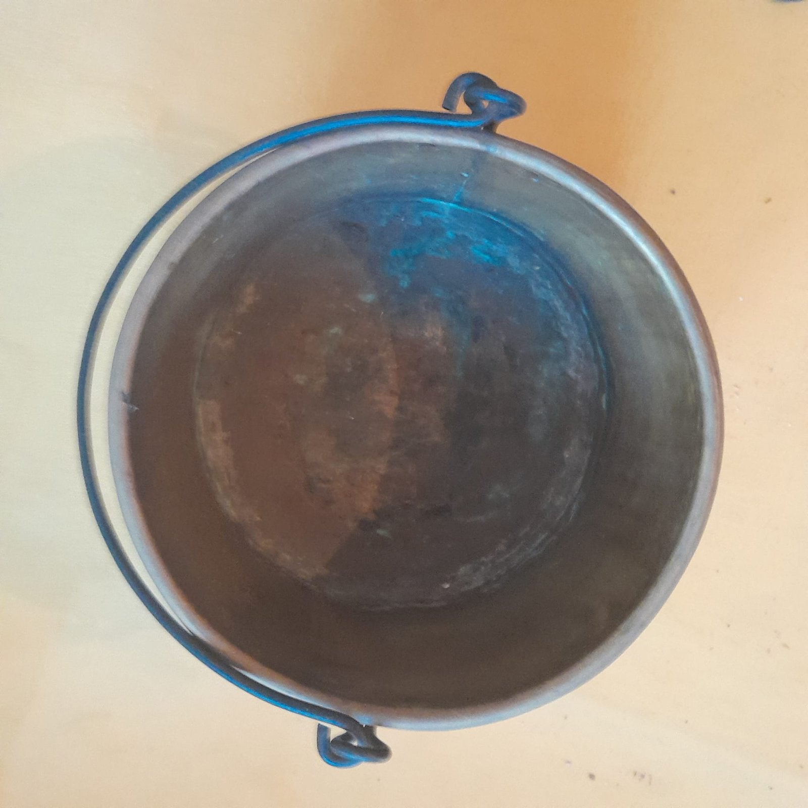 Antieke Koperen ketel, Handtassen en Accessoires, Kettinghangers, Ophalen, Zo goed als nieuw, Geel