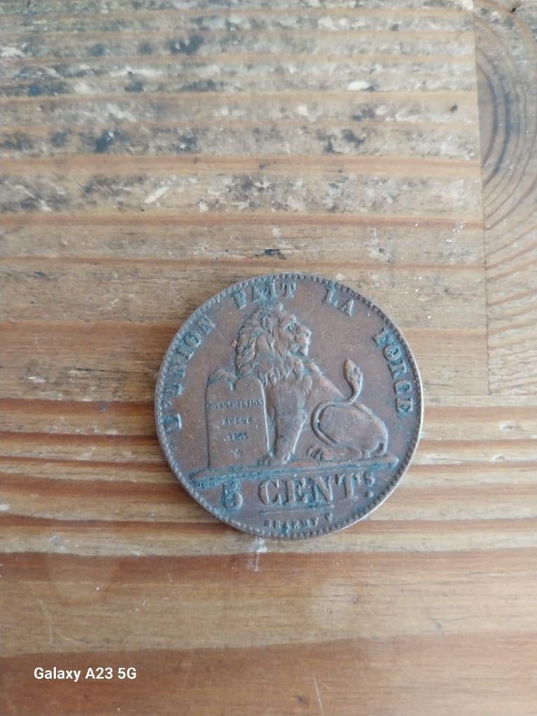5 cent 1856 Leopold 1, Enlèvement ou Envoi, Autre, Monnaie en vrac
