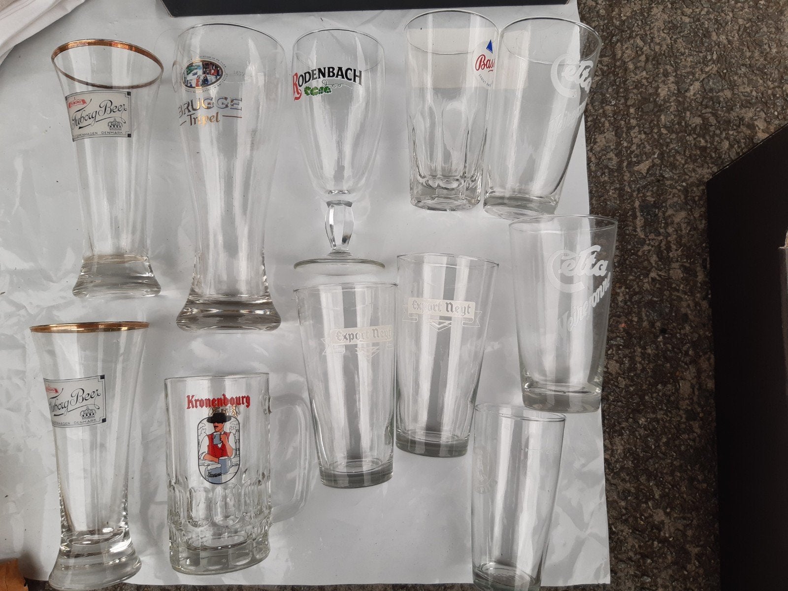 diverse glazen, Ophalen