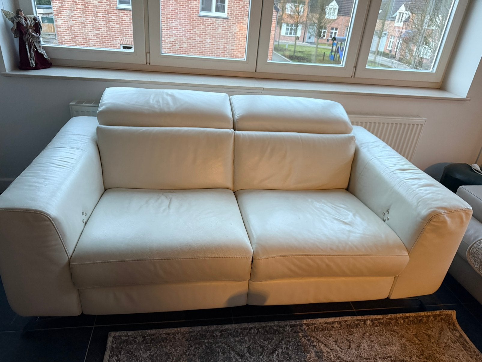 Tweezit leder relax, Ophalen, Zo goed als nieuw