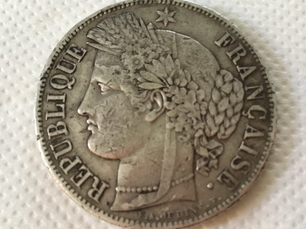 5 francs 1849 BB Ceres, Enlèvement ou Envoi, France, Argent