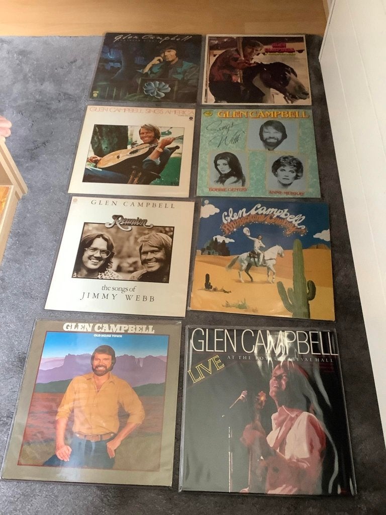 25 Glen Campbell lp's in goede staat, slechts 35 euro, Cd's en Dvd's, Vinyl | Country en Western, LP, Zo goed als nieuw, 12 inch