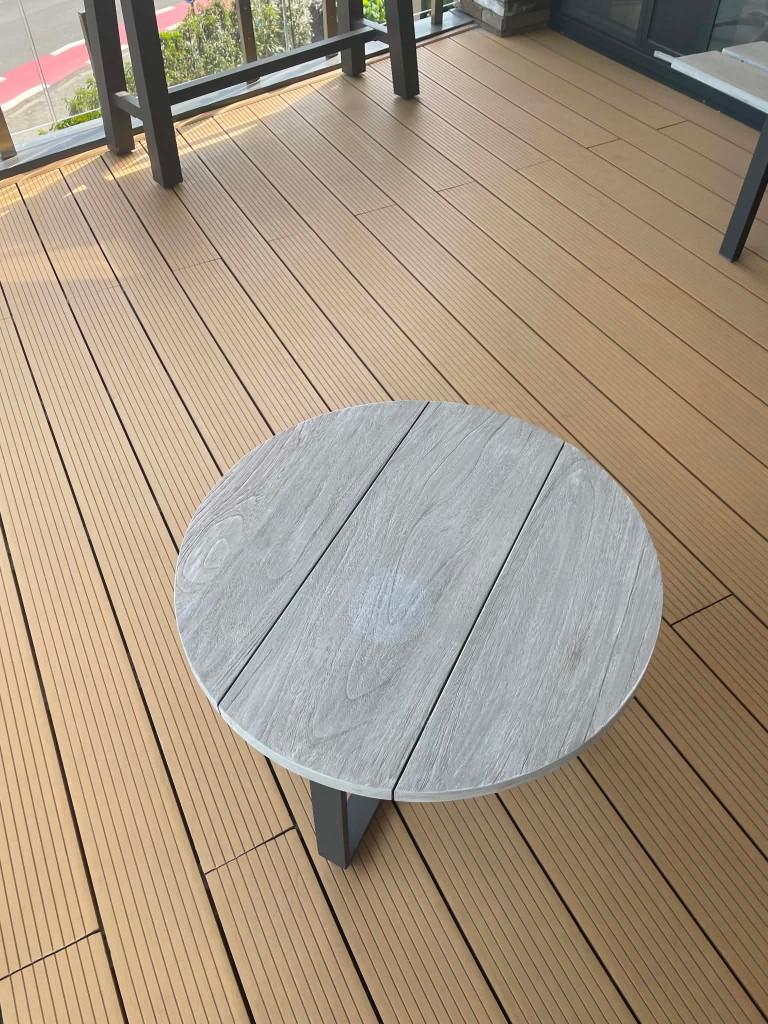 Bank, bijbehorende tafeltjes, Tuin en Terras, Tuinbanken, Ophalen, Zo goed als nieuw, Aluminium