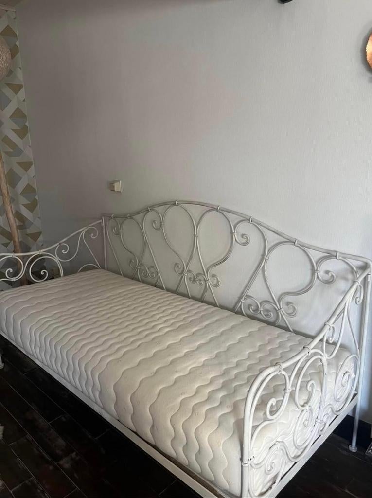 Metalen Tuinbank/ bed  (zonder matras), Tuin en Terras, Tuinbanken, Ophalen