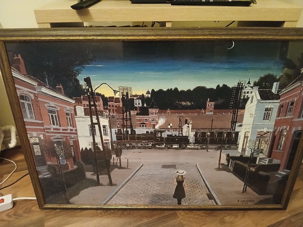 Lithografie delvaux, Antiek en Kunst, Kunst | Litho's en Zeefdrukken, Ophalen
