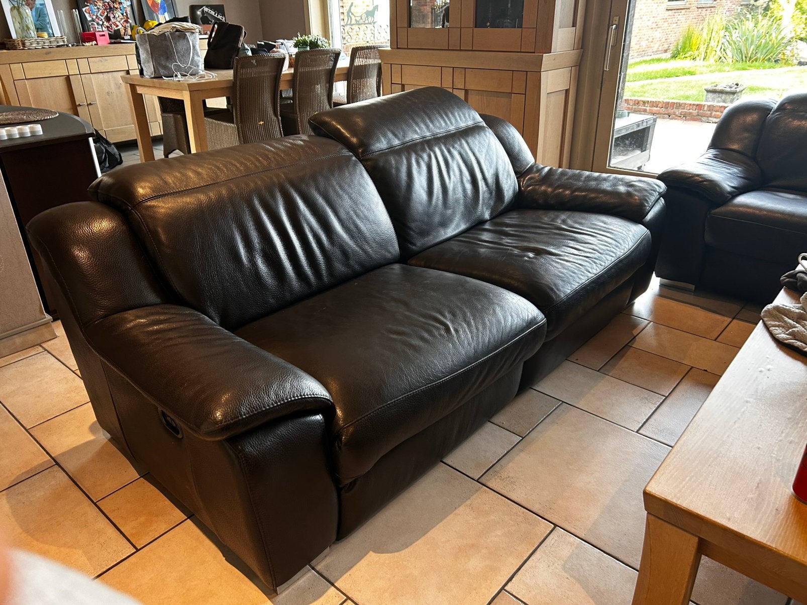 Salon, Ophalen, Gebruikt, 100 tot 125 cm, Leer