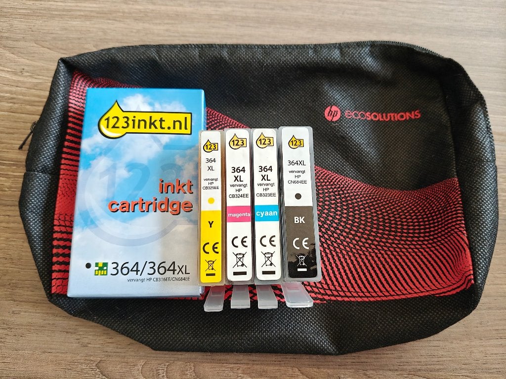 HP 364XL huismerk inktcartridges inktpatronen zwart en kleur, Enlèvement, Comme neuf, Cartridge, 1 2 3 inkt