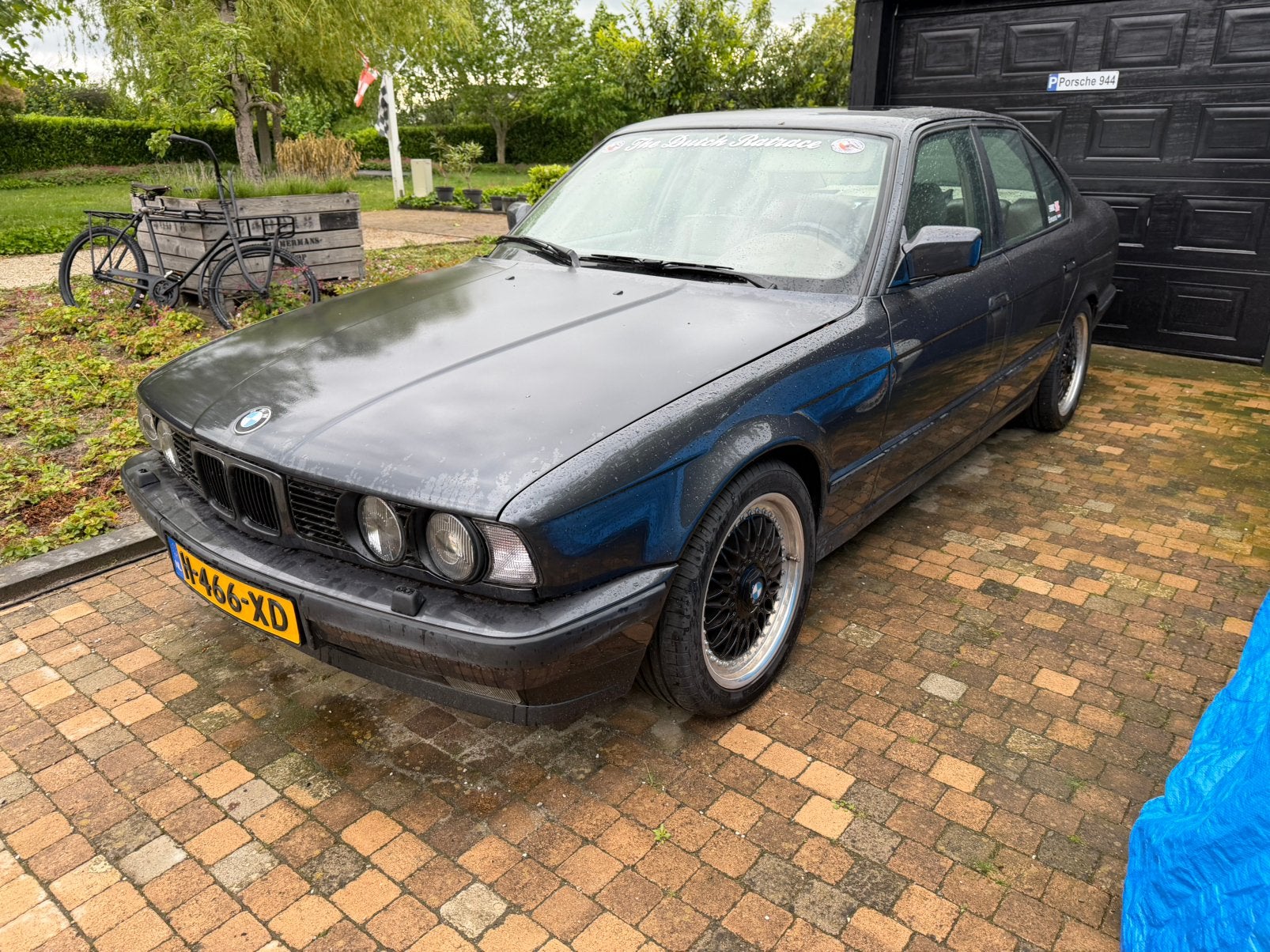 Unieke bmw e34 525ix 4x4 1992 gerestaureerd !! NL kenteken, Auto's, Elektrische ramen, 192 kW, Zwart, Leder