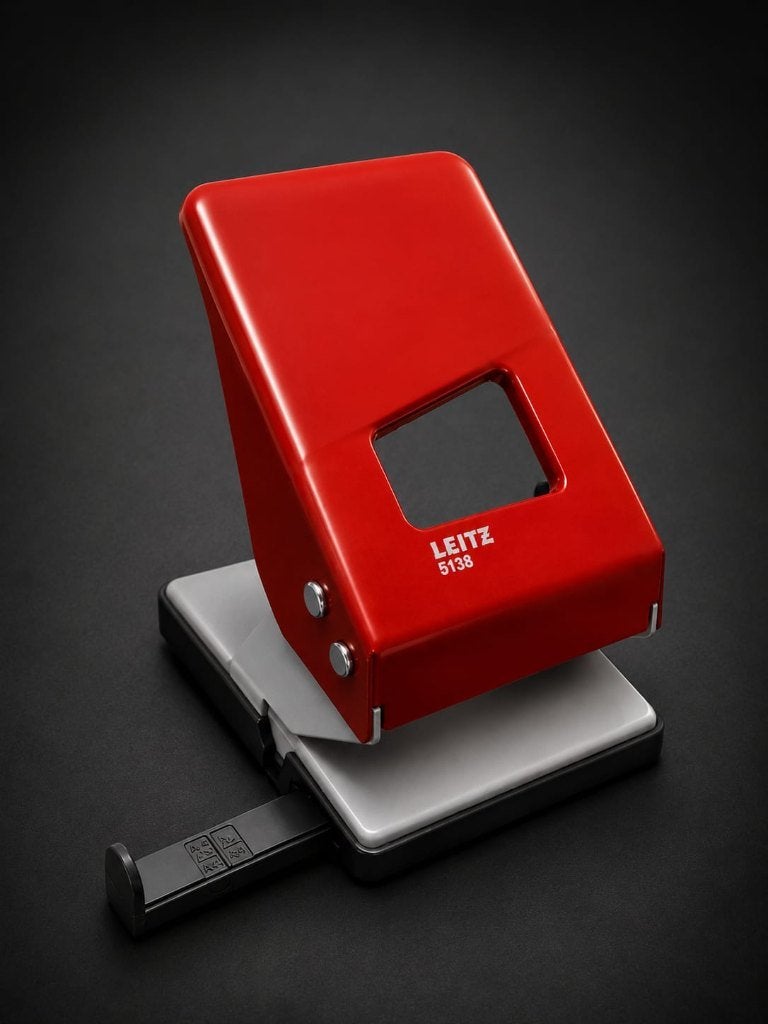 Perforatrice Leitz 5138 NeXXt rouge en métal., Divers, Accessoires de bureau, Enlèvement, Comme neuf