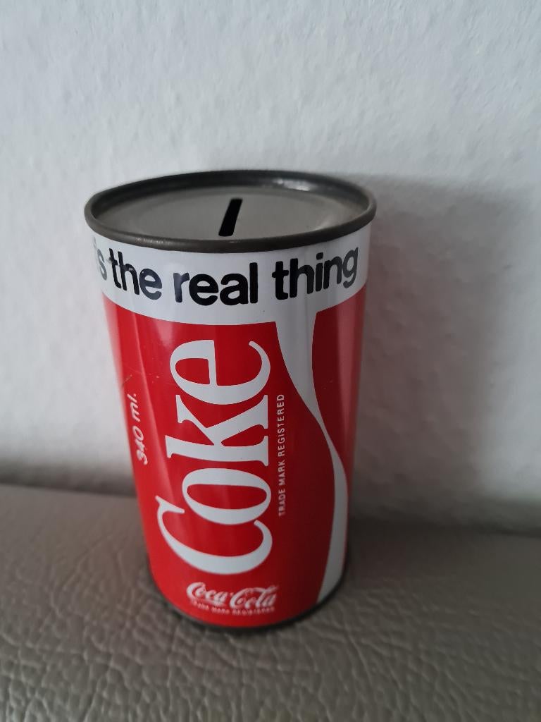 spaarpot in blik coca cola, Verzamelen, Ophalen of Verzenden