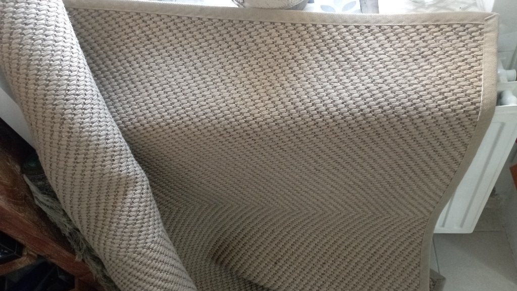Sisal Jute vloerkleed, Ophalen, Gebruikt, 100 tot 150 cm, Beige