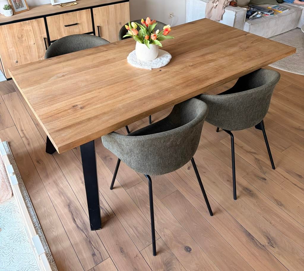 Massief houten eettafel - Xooon, Maison & Meubles, Tables | Tables à manger, Utilisé, Enlèvement