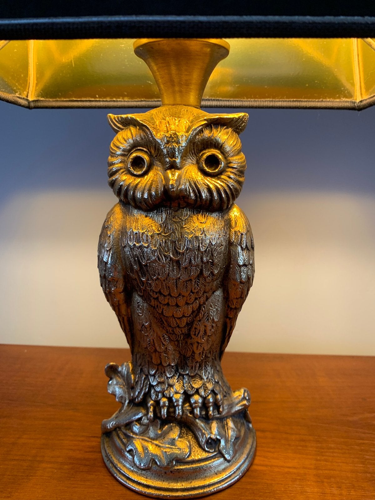 Lampe hiboux Deknudt vintage, Maison & Meubles, Noir, Enlèvement, Utilisé, Vintage