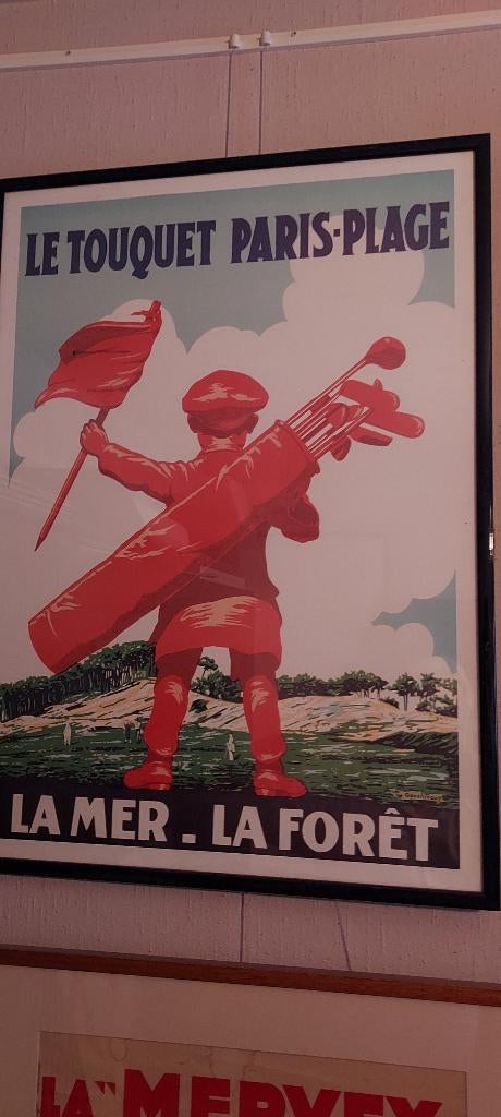 affiche "Le Touquet- Paris-plage", ingekaderd, Envoi
