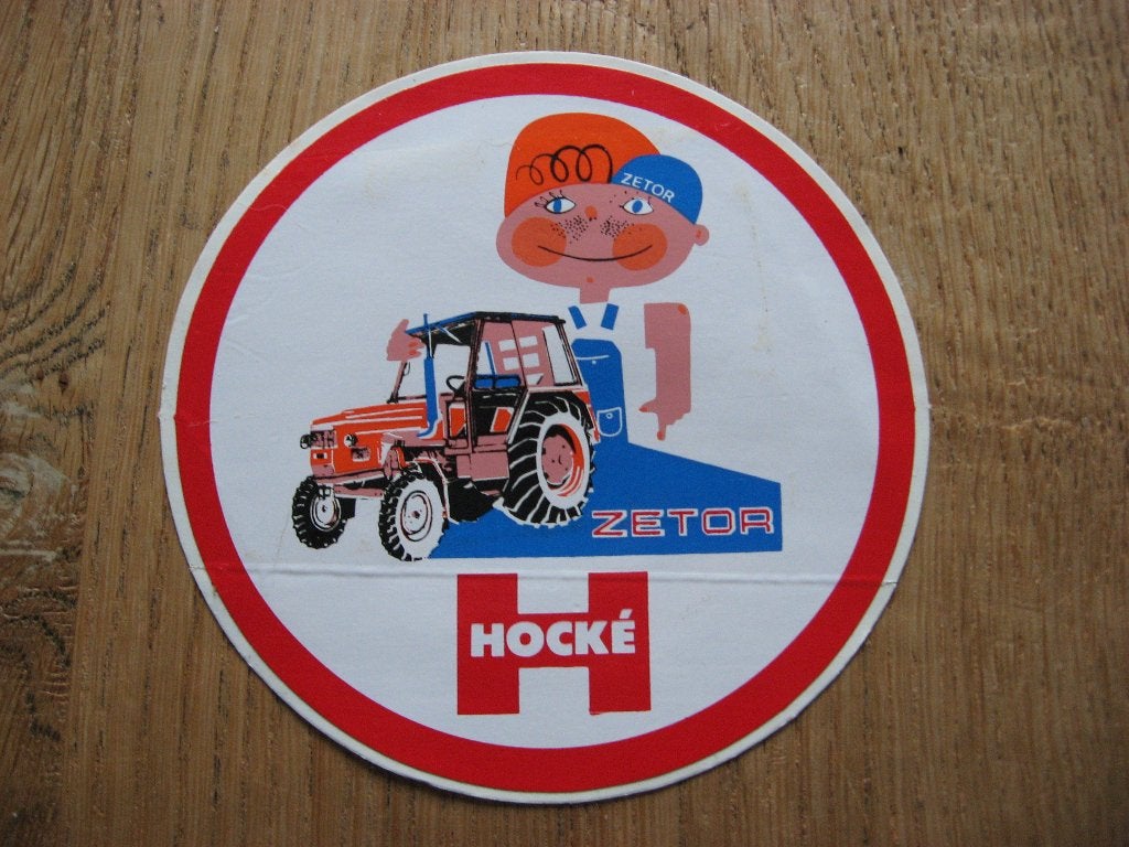 Vintage Sticker Zetor Hocke Tractor 12 cm, Ophalen of Verzenden, Nieuw, Auto of Motor