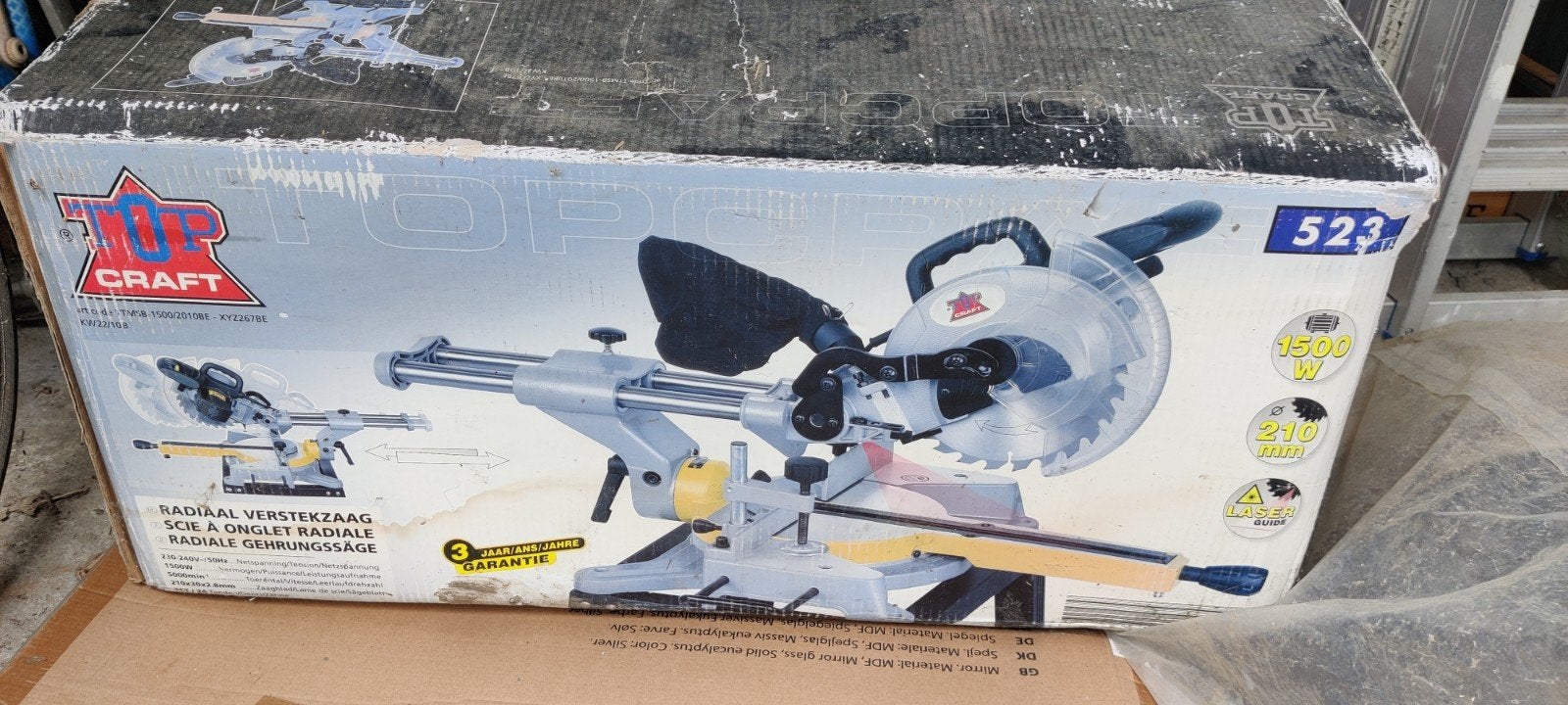 Afkortzaag top craft,nieuw in doos, Doe-het-zelf en Bouw, Gereedschap | Zaagmachines, Ophalen, Afkortzaag