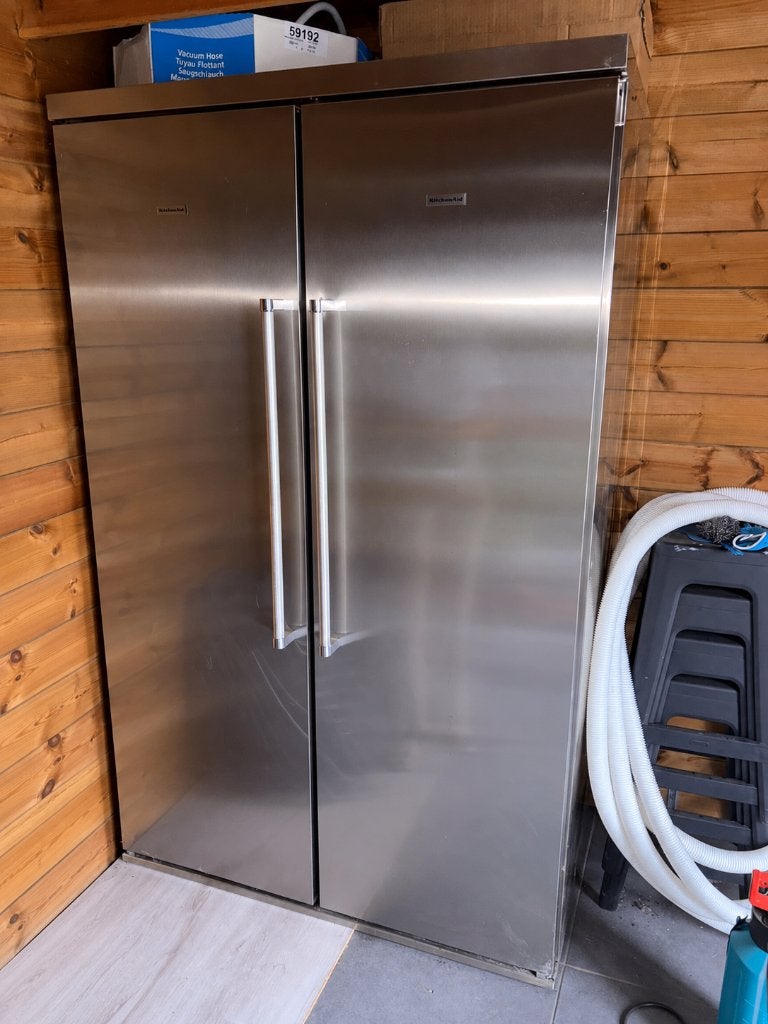 KitchenAid koelkast + diepvriezer – ongebruikt toonzaalmodel, Ophalen, 200 liter of meer, 60 cm of meer, Met aparte vriezer