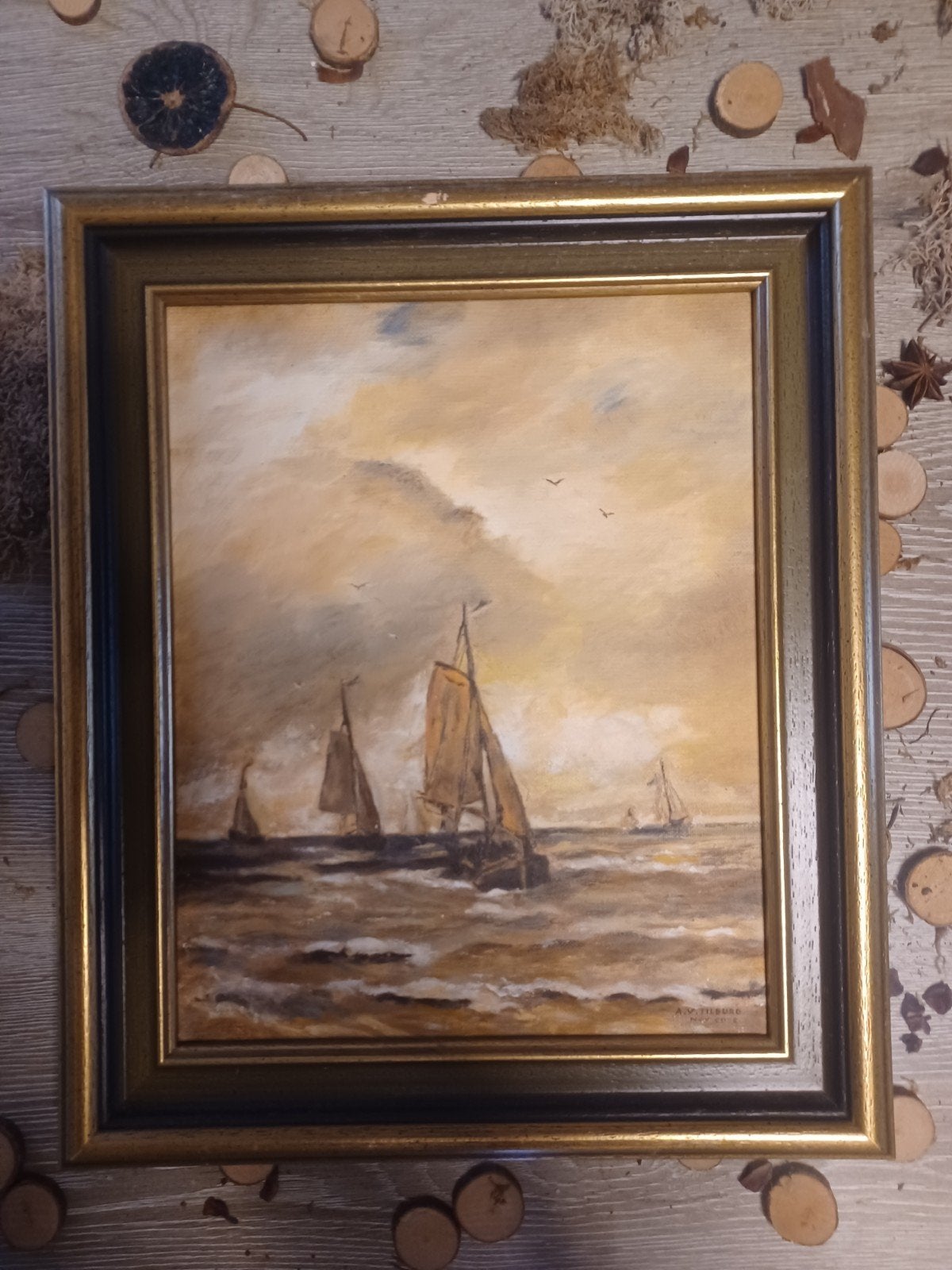 A.V. Tilburg naar schilderij van Hendrik Mesdag, Antiek en Kunst, Ophalen