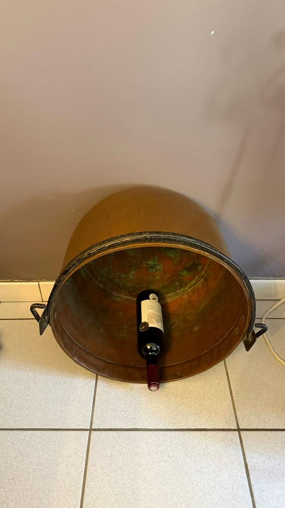 Autentieke koperen ketel, Antiek en Kunst, Ophalen, Koper