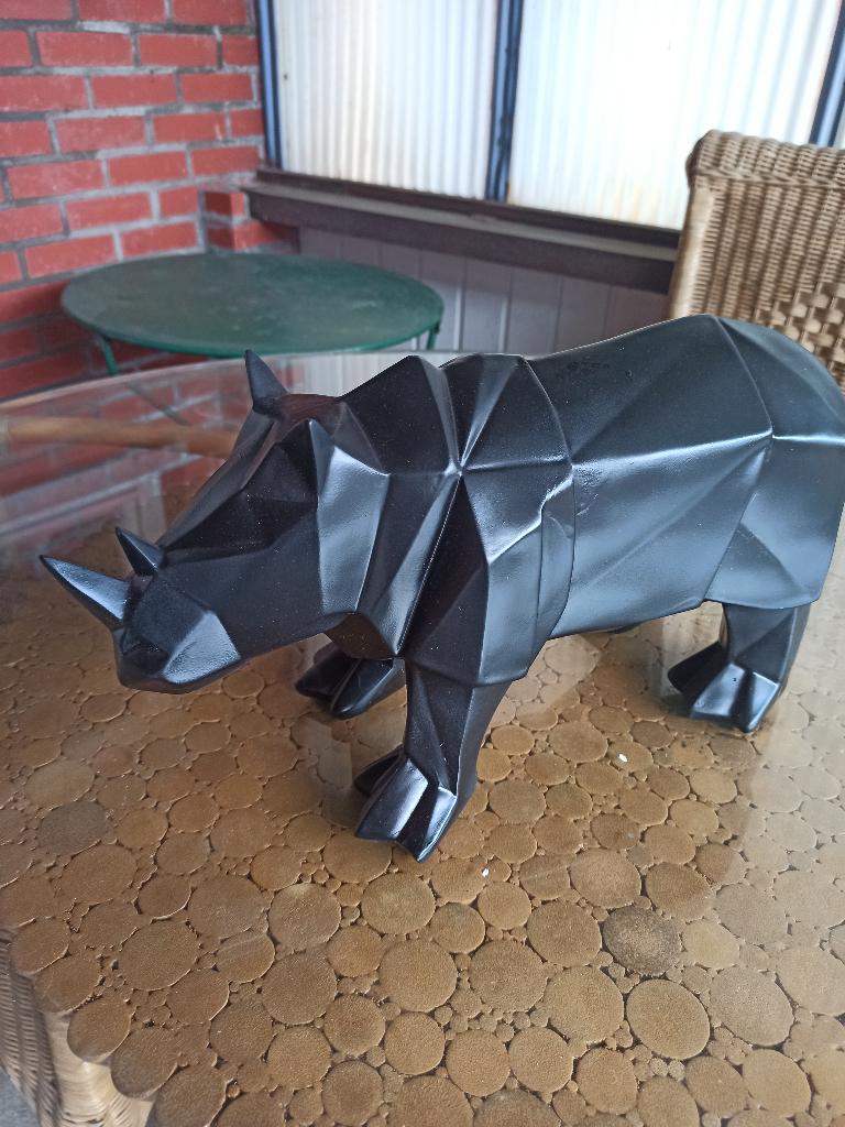 neushoorn, Ophalen, Nieuw, Kunststof, Dierenbeeld