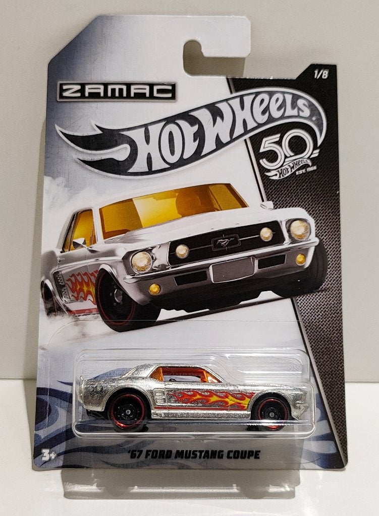 Hot Wheels '67 Ford Mustang Coupe Zamac 50th (2017), Ophalen of Verzenden