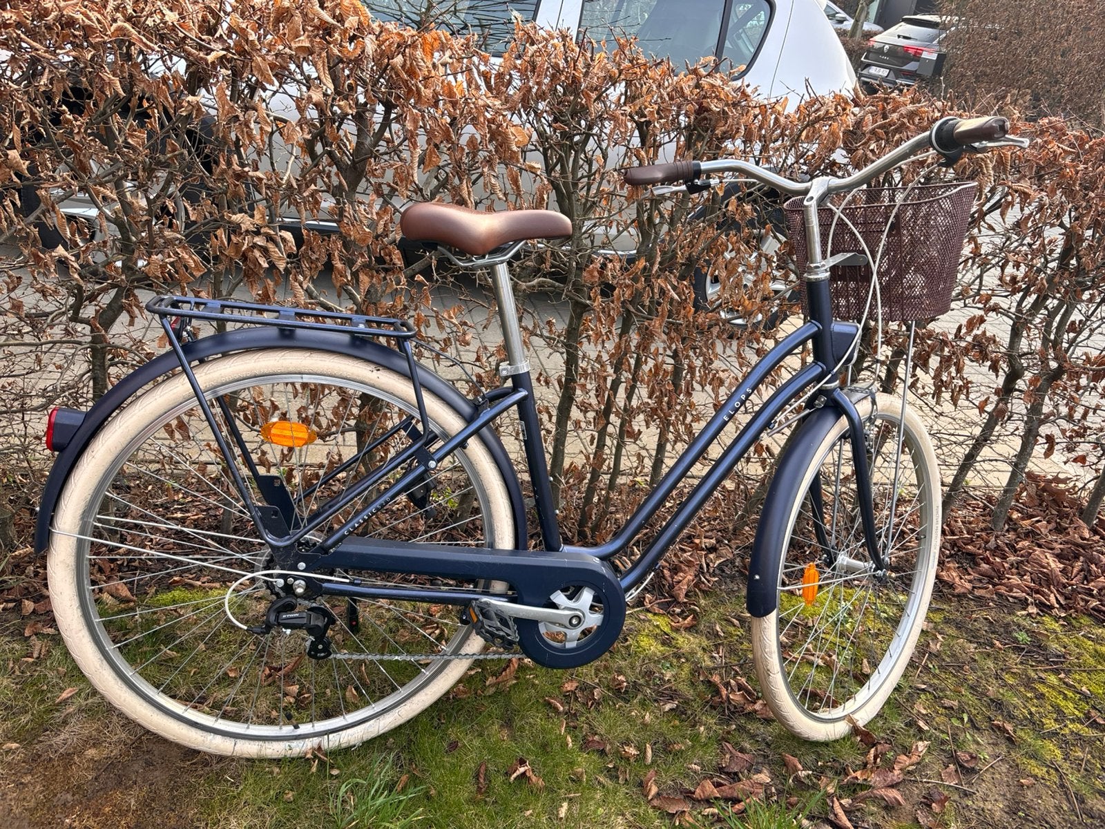 BTWIN Elops Stadsfiets 520 laag frame blauw, Fietsen en Brommers, Fietsen | Dames | Omafietsen, Ophalen, Zo goed als nieuw