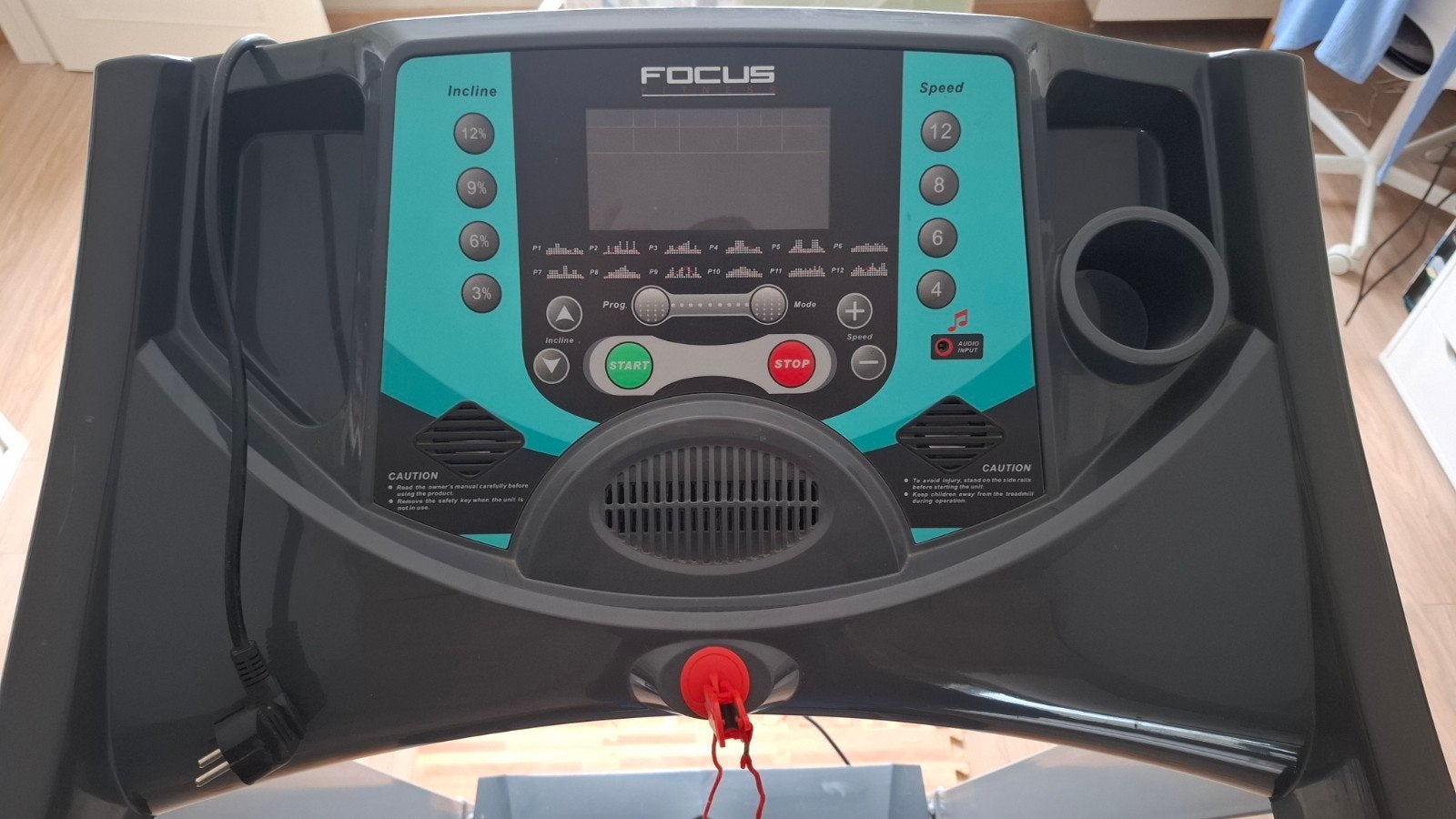 Loopband Focus met elektrisch hellingsfunctie en programma, Sport en Fitness, Ophalen, Loopband