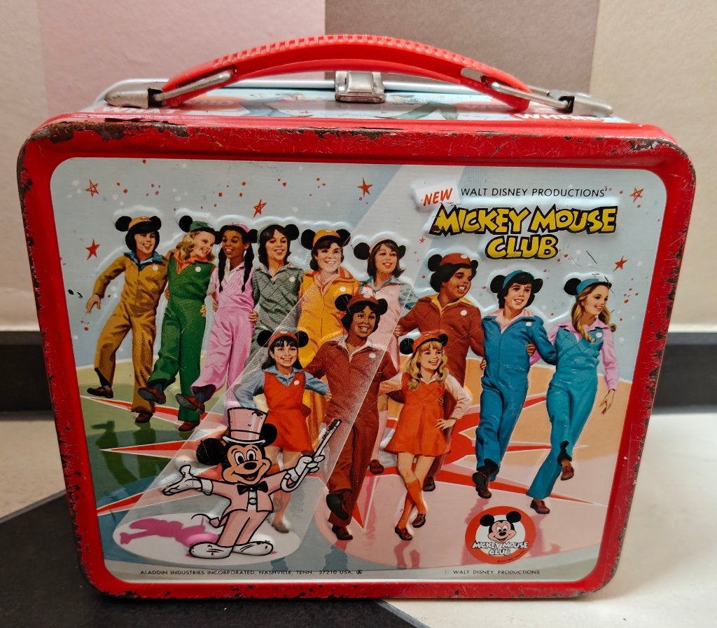 Vintage Walt Disney The Mickey Mouse Club 1970s blikken doos, Verzamelen, Ophalen of Verzenden, Mickey Mouse, Gebruikt