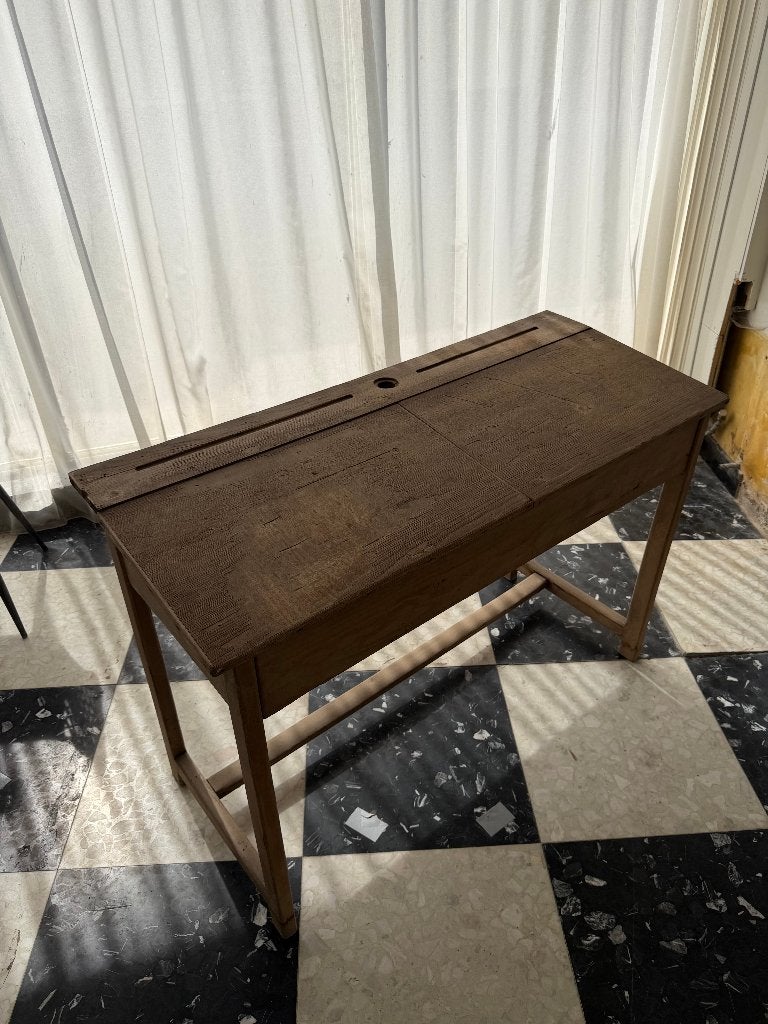 Schoolbank / Bureau, Huis en Inrichting, Vintage, Ophalen, Zo goed als nieuw