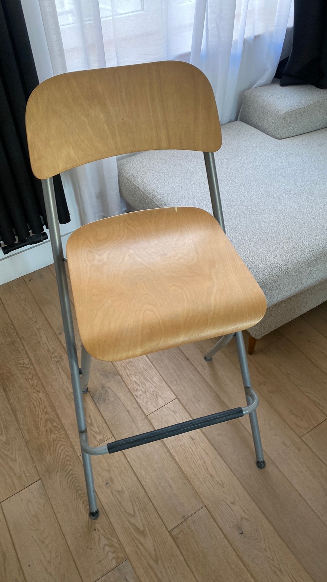 Tabouret de bar horeca - 25€ pièce, 3 tabourets, Enlèvement, Bois, Avec repose-pieds