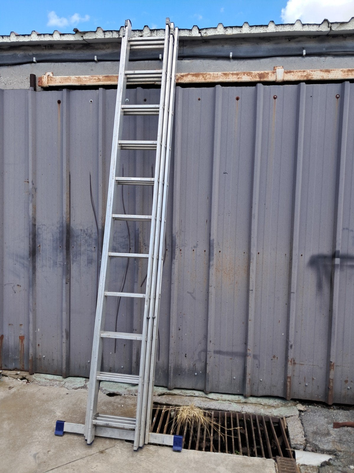 robuuste drie delige ladder in aluminium, Ophalen, Overige typen, Vol