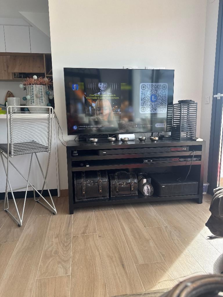 Mueble TV negro moderno, resistente y práctico, 25 à 50 cm, Moins de 100 cm, Comme neuf, 100 à 150 cm