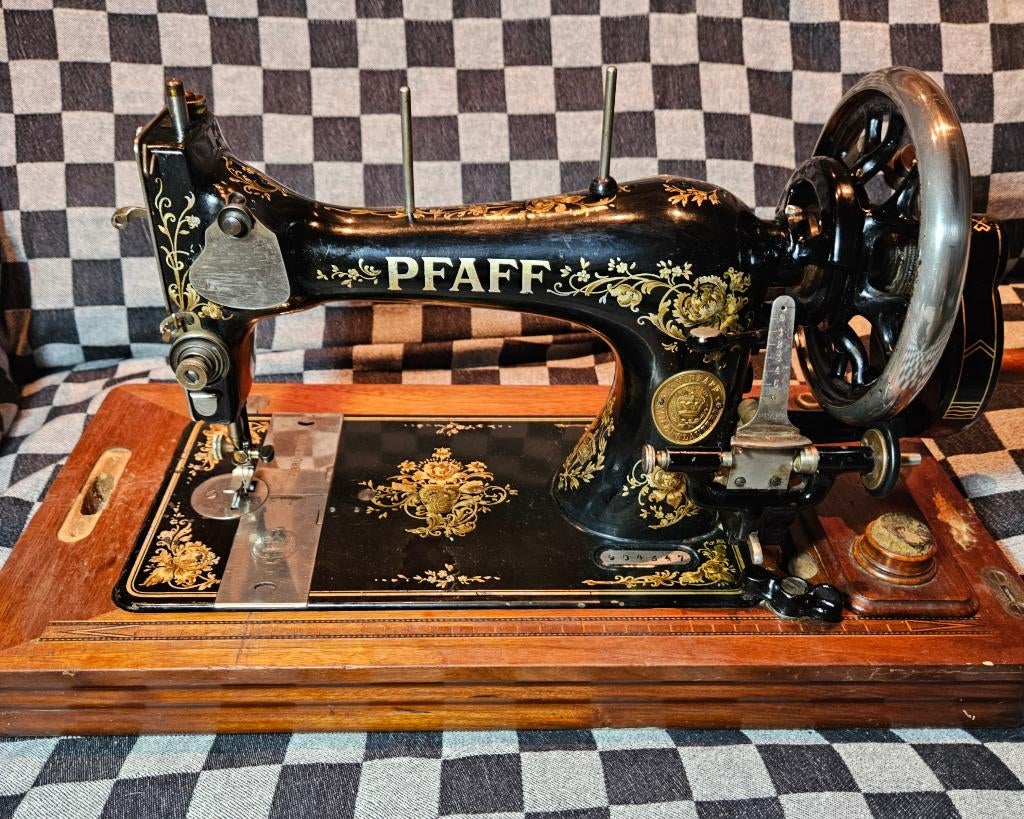 Antieke Pfaff model K handnaaimachine :1909, Ophalen of Verzenden