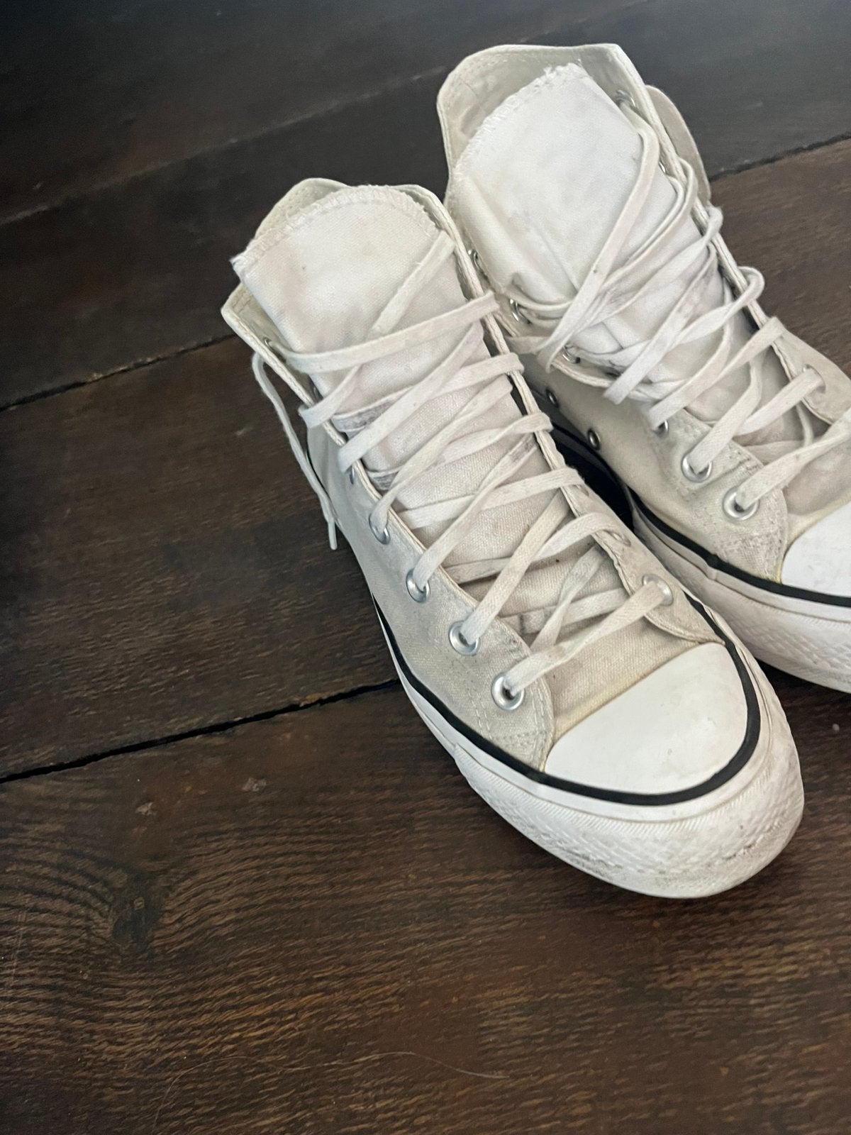 Converse blanche plate-forme, Vêtements | Femmes, Chaussures, Enlèvement ou Envoi, Sneakers et Baskets, Porté, Blanc