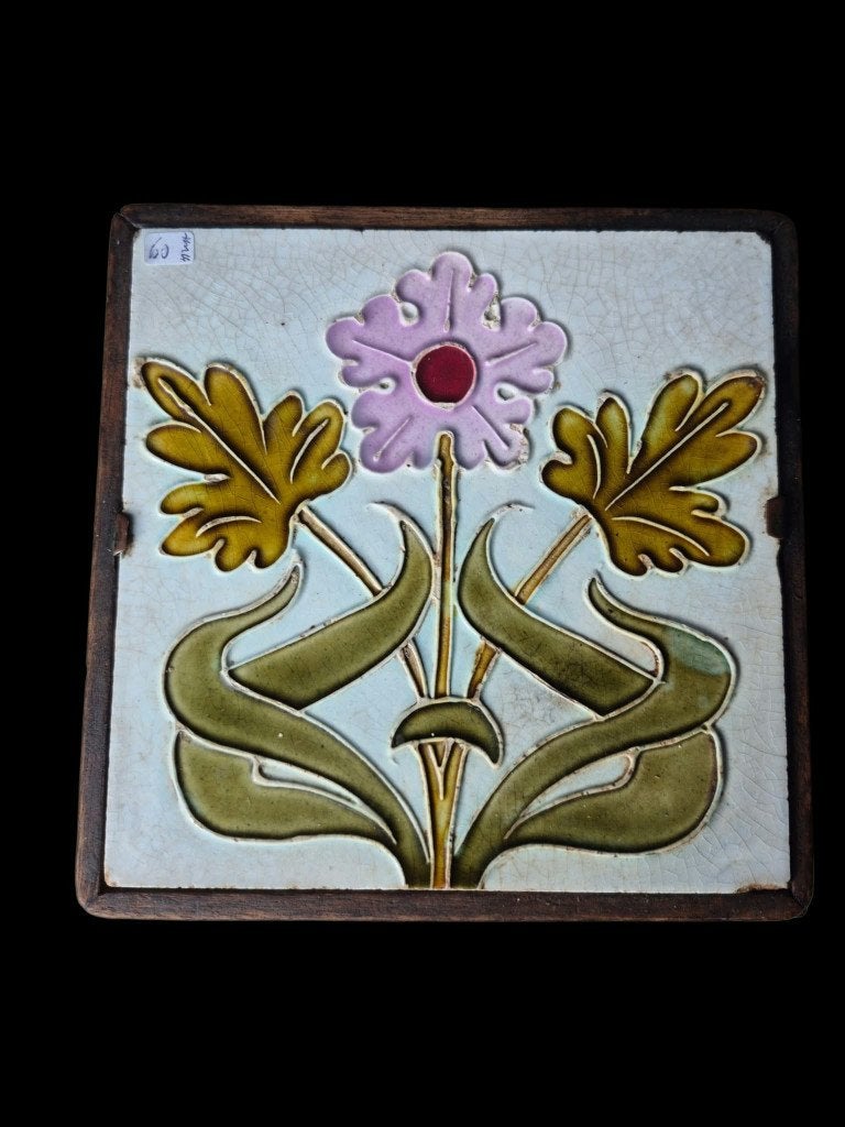 Onderzetter, art nouveau-aardewerktegel, Ophalen