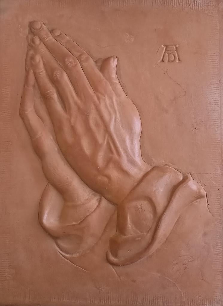 Biddende Handen - reliëfplaat naar A. Dürer, Ophalen of Verzenden, Zo goed als nieuw, Overige typen