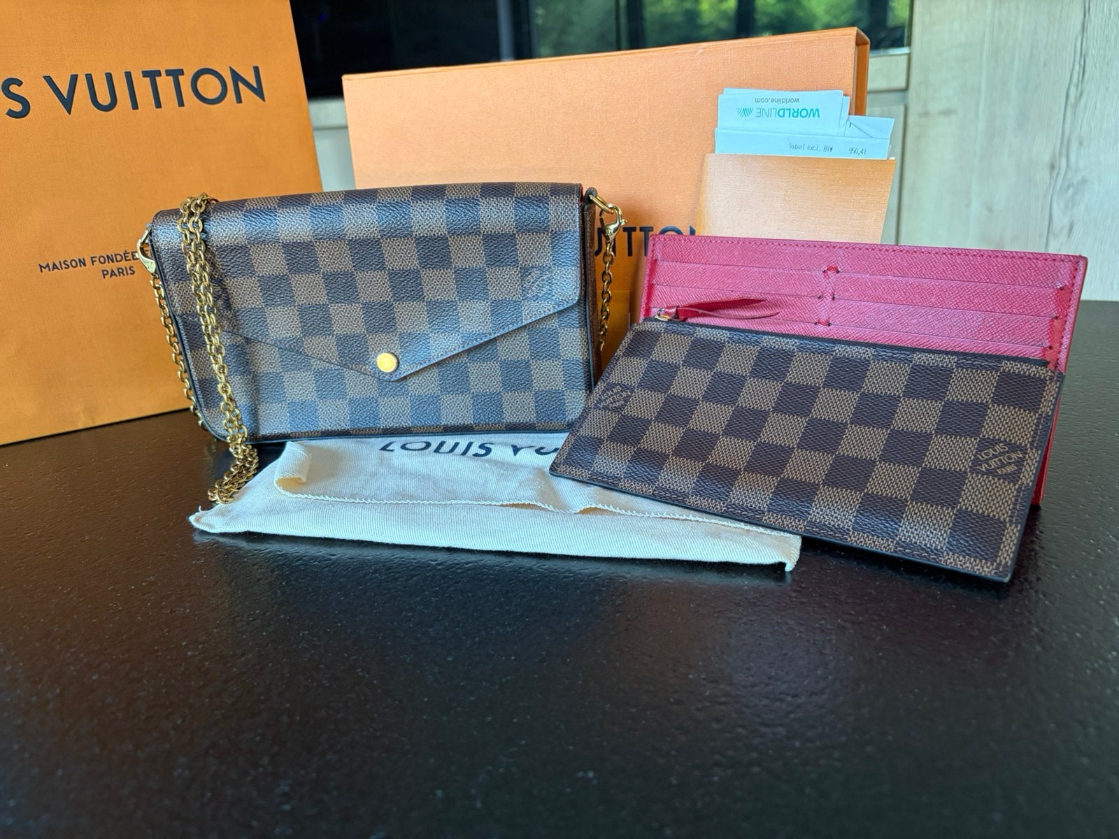 Originele pochette felicie, Handtassen en Accessoires, Tassen | Damestassen, Ophalen, Zo goed als nieuw