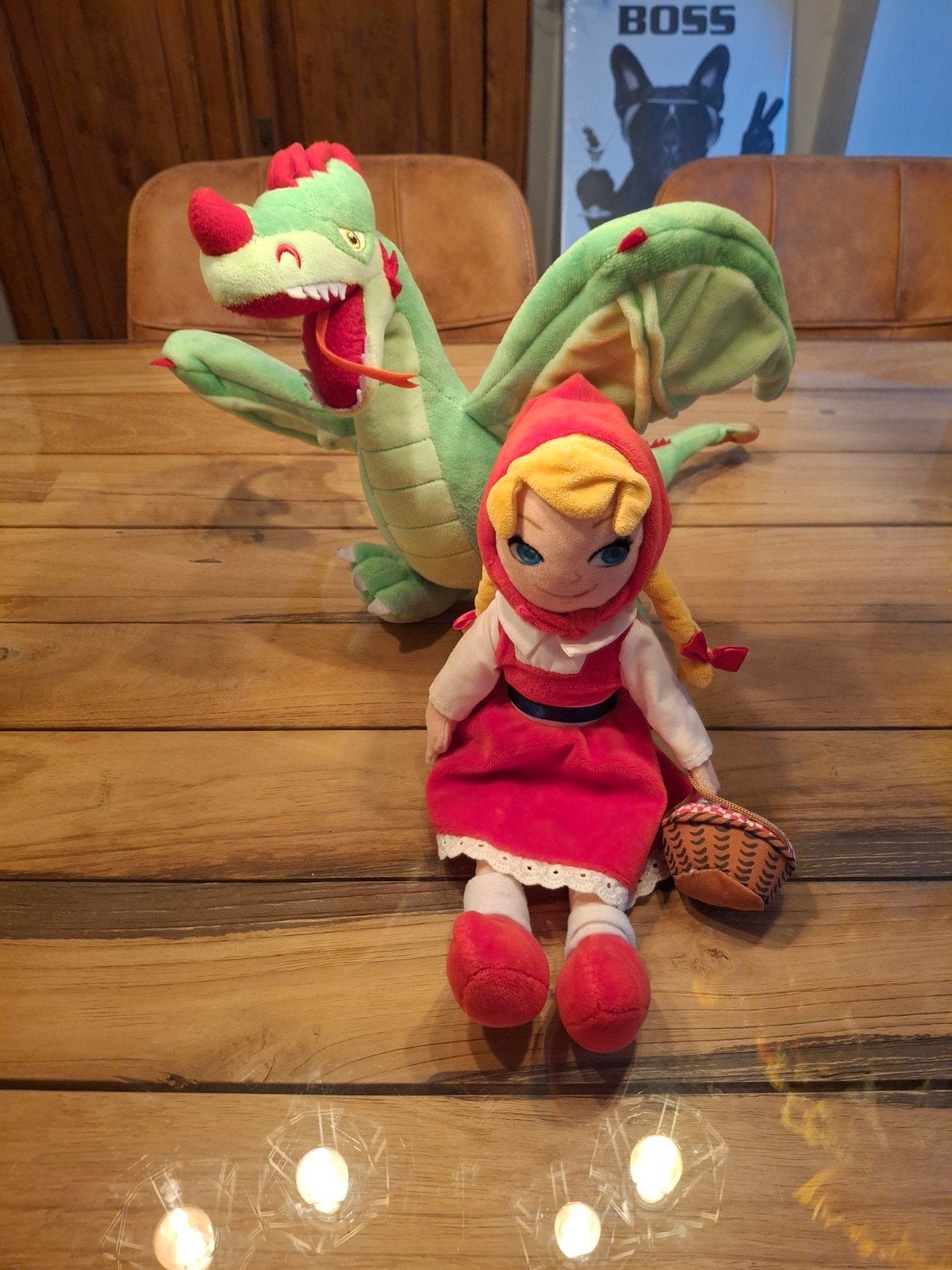 Mooie knuffels Roodkapje en Draak Lichtgeraakt Efteling, Collections, Efteling, Enlèvement ou Envoi