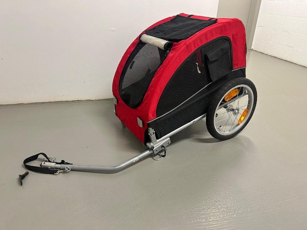 HONDENFIETSKAR, Vélos & Vélomoteurs, Accessoires vélo | Remorques, Comme neuf, Remorque pour chien, 20 à 40 kg, Pliable, Enlèvement