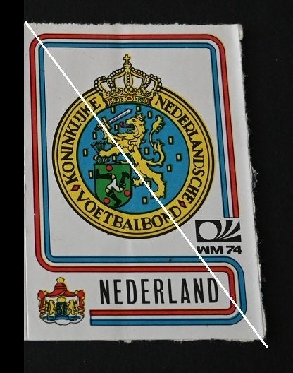 Panini München 74 / Embleem Nederland, Verzenden, Zo goed als nieuw, Poster, Plaatje of Sticker